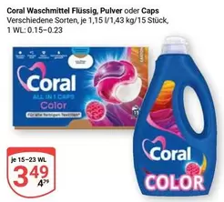 Coral - Waschmittel Flüssig, Pulver oder Caps