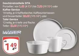 Geschirreinzelteile SITA, Kaffee-Service, Tafel-Service
