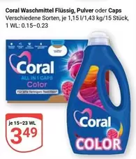 Coral - Waschmittel Flüssig, Pulver oder Caps