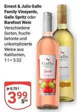 Sprite - Family Vineyards, Gallo Spritz oder Barefoot Wein