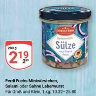 Fuchs - Ferdi  Miniwürstchen, Salami oder Sahne Leberwurst