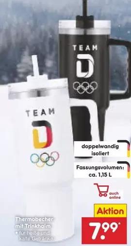 Thermobecher mit Trinkhaim