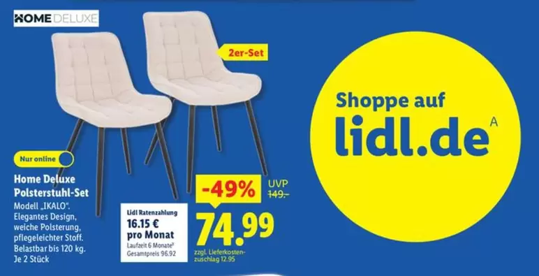 Deluxe - Polsterstuhl-Set