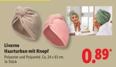 Haarturban mit Knopf