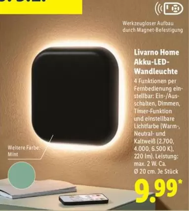 Akku-LED-Wandleuchte