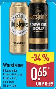 Warsteiner - Pilsener oder Brewers Gold