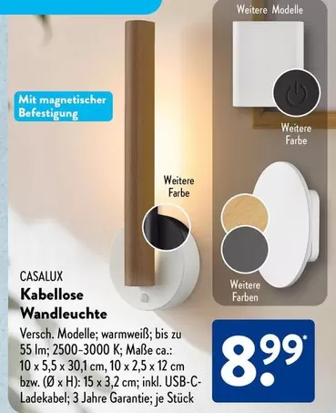 Kabellose Wandleuchte