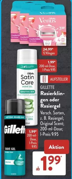 Gillette - Rasierklingen oder Rasiergel