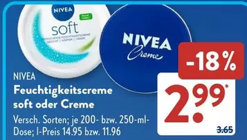 Nivea - Feuchtigkeitscreme soft oder Creme