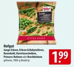 Junge Erbsen, Erbsen & Babymöhren, Rosenkohl, Karottenscheiben, Prinzess-Bohnen oder Brechbohnen