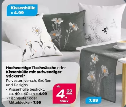 Kissenhülle oder Tischwäsche