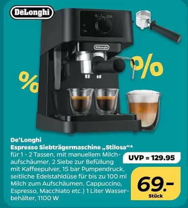 Delonghi - Espresso Siebträgermaschine,,Stilosa"