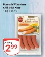 Würstchen Chili oder Käse