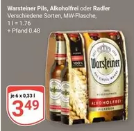 Warsteiner - Pils, Alkoholfrei oder Radler