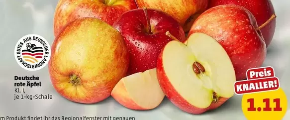 Deutsche rote Äpfel