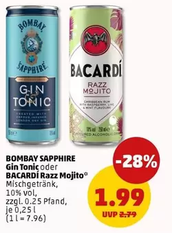 Bacardi - Gin Tonic oder Razz Mojito