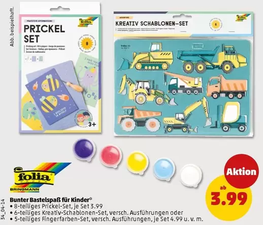 Kinder - PRICKEL SET, KREATIV SCHABLONEN-SET