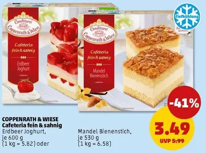 Cafeteria fein & sahnig Erdbeer Joghurt, oder Mandel Bienenstich