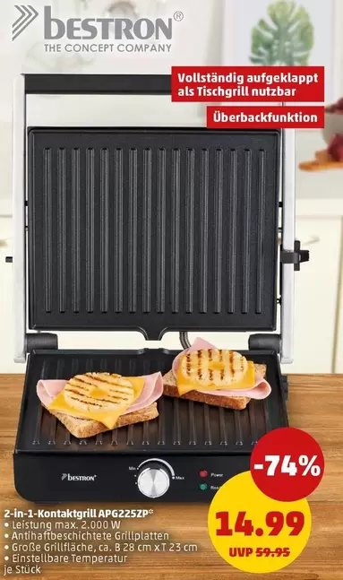2-in-1-Kontaktgrill APG225ZP