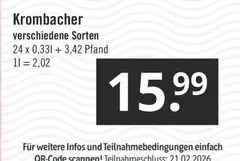 Krombacher - verschiedene Sorten