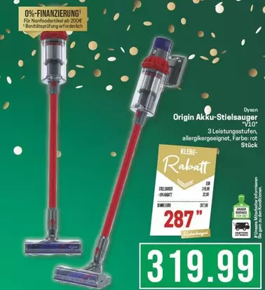 Dyson - Origin Akku-Stielsauger "V10