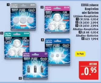 Lithium - Knopfzellen oder Batterien