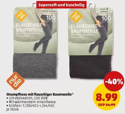 Strumpfhose mit flauschiger Baumwolle