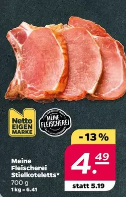 Fleischerei Stielkoteletts