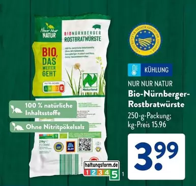 Bio - -Nürnberger-Rostbratwürste