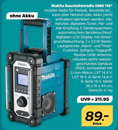 Makita - Baustellenradio DMR 116
