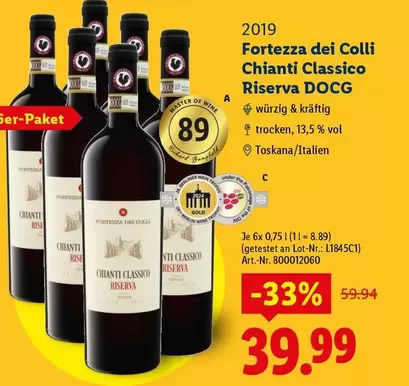 Master - Fortezza dei Colli Chianti Classico Riserva DOCG