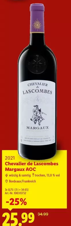 AOC - Chevalier de Lascombes Margaux