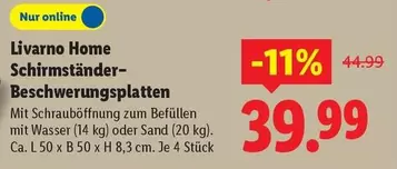 Schirmständer-Beschwerungsplatten