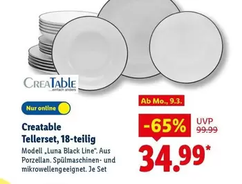 Tellerset, 18-teilig