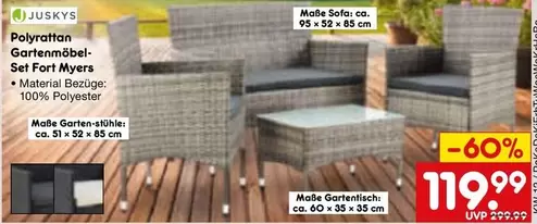 Polyrattan Gartenmöbel-Set Fort Myers