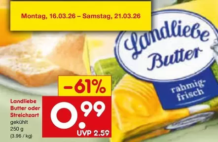 Butter oder Streichzart