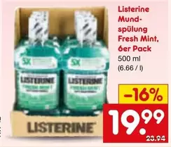 Listerine - Mund- spülung Fresh Mint, 6er Pack