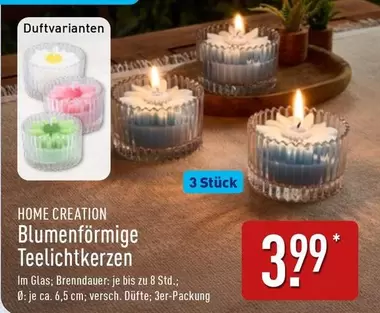 Blumenförmige Teelichtkerzen