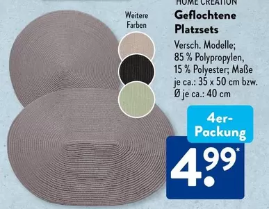 Geflochtene Platzsets