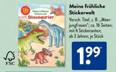 Meine fröhliche Stickerwelt Dinosaurier