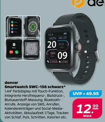 Smartwatch SWC-156 schwarz*