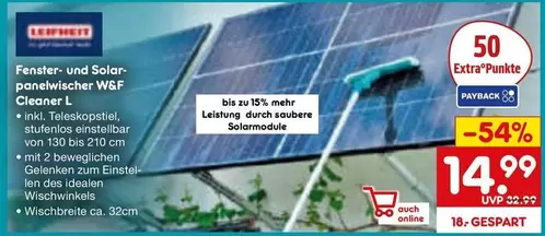 Fenster- und Solar- panelwischer W&F Cleaner L
