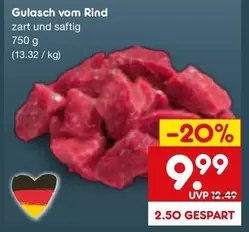 Gulasch vom Rind
