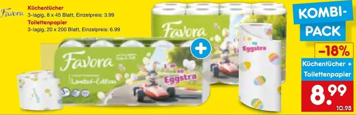 Küchenrollen + Toilettenpapier