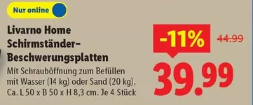 Schirmständer-Beschwerungsplatten