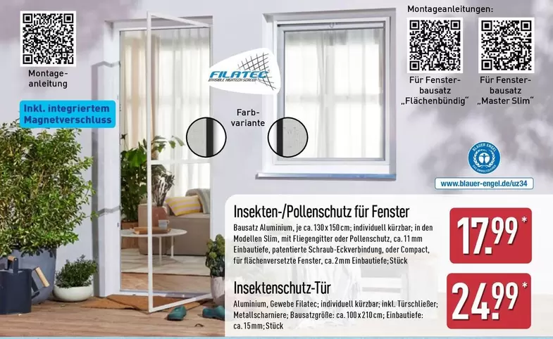 Master - Insekten-/Pollenschutz für Fenster und Insektenschutz-Tür
