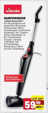 Vileda - DAMPFREINIGER " Steam Plus"