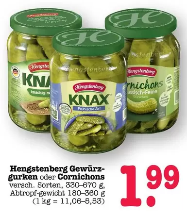 Gewürzgurken oder Cornichons