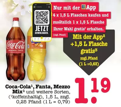 Coca Cola - Coca-Cola, Fanta, Mezzo Mix und weitere Sorten