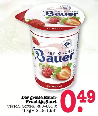 Bauer - Fruchtjoghurt Erdbeere